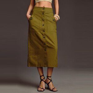 Maeve Buttondown Cargo Skirt